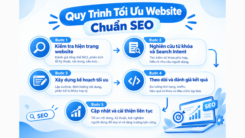 Quy Trình Tối Ưu Website Chuẩn SEO Từ A-Z