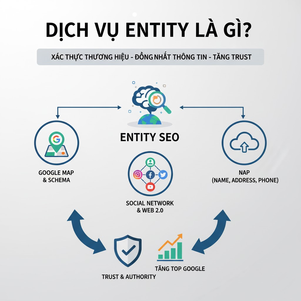 Dịch vụ Entity Backlink Social uy tín, giá rẻ, bức phá TOP 1